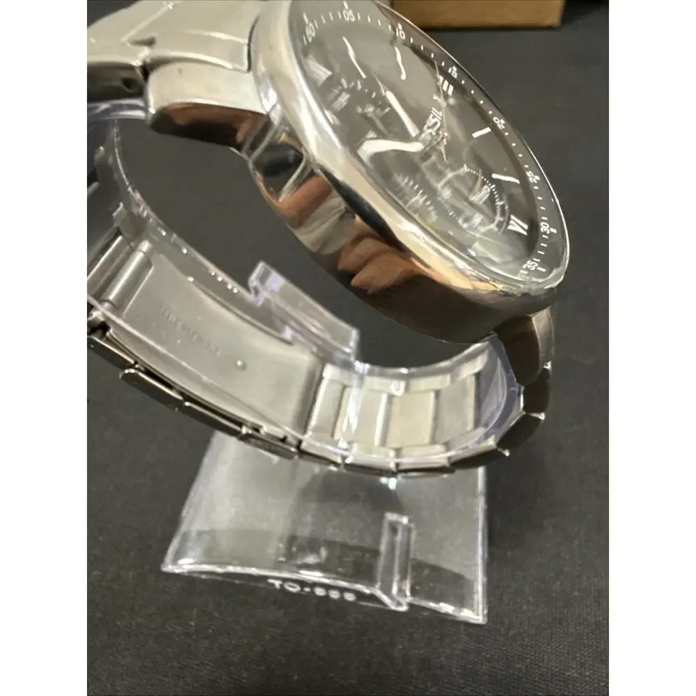 Fossil Rhett Black Men's Watch - BQ1000 New Battery 42mm Case 6.75” Band (E1)